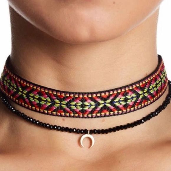 Pattern, Horseshoe Charm Chokers, 2 piece set NWT✨ - Picture 1 of 9